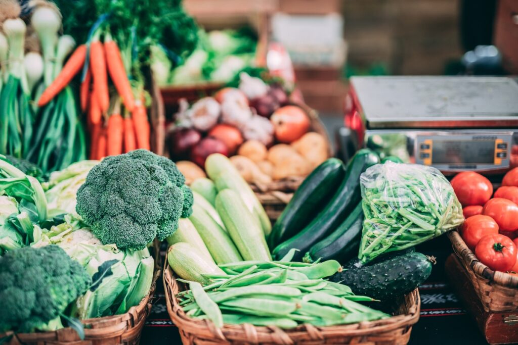 fresh fruits and vegetables