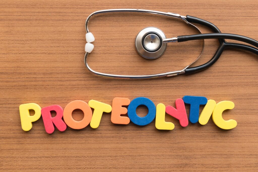 stethoscope and spelling proteolytic