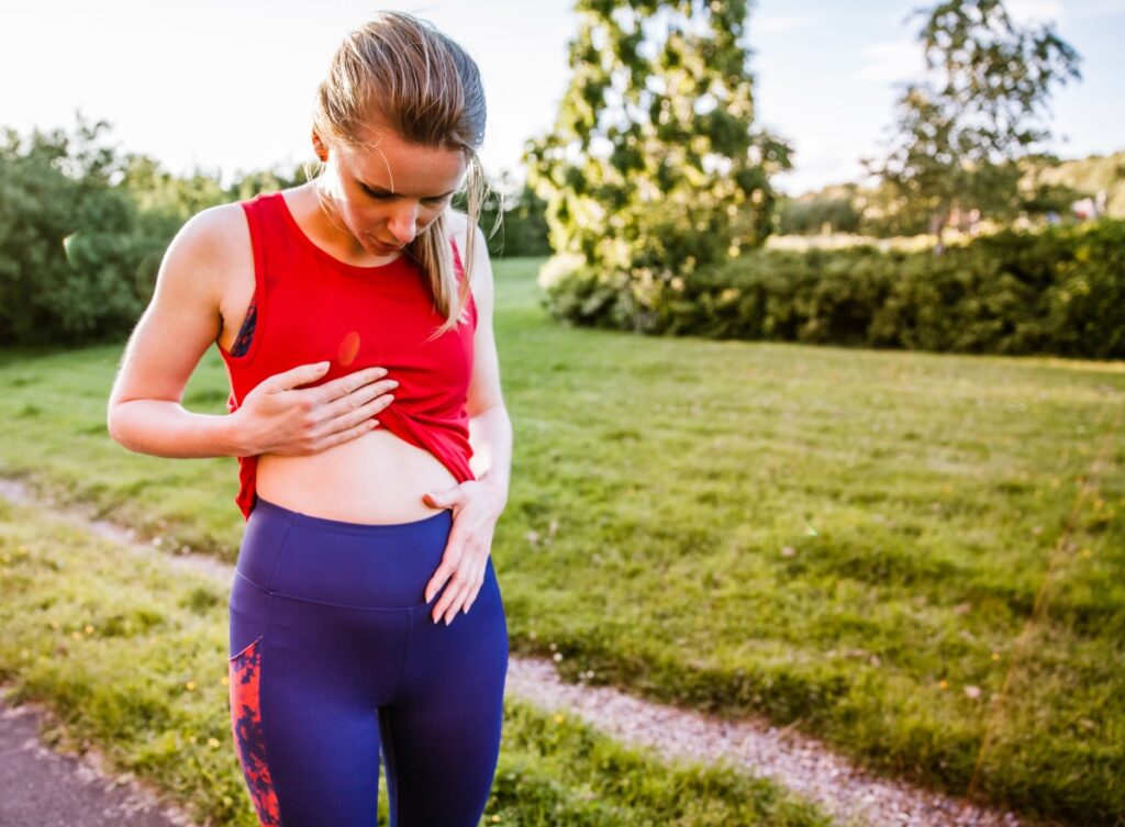 woman with a bloated belly