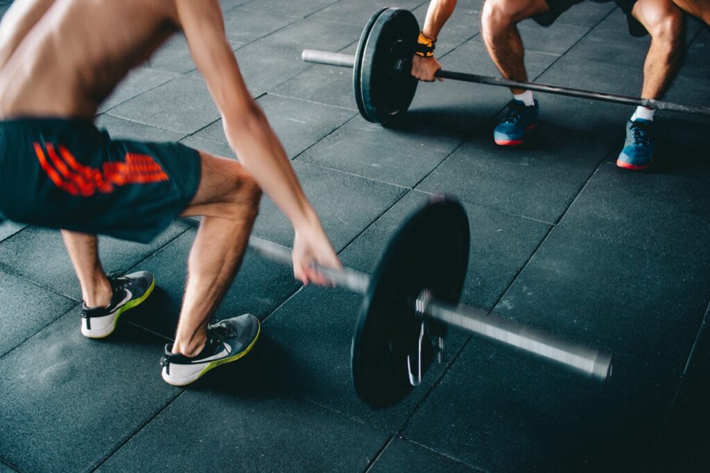 Two man preparing for doing a snatch