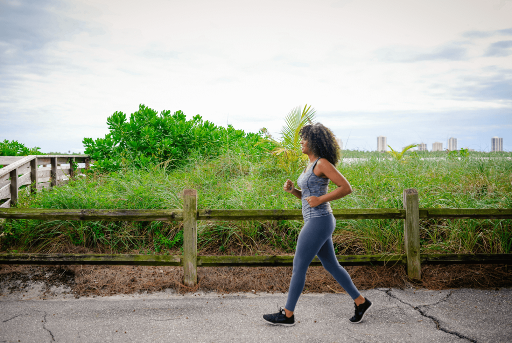 woman taking a walk 