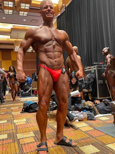Wade at a bodybuilding competition