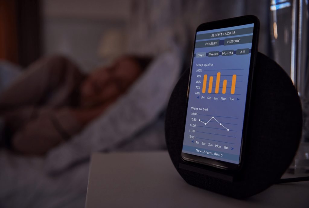 sleep tracker on a mobile device