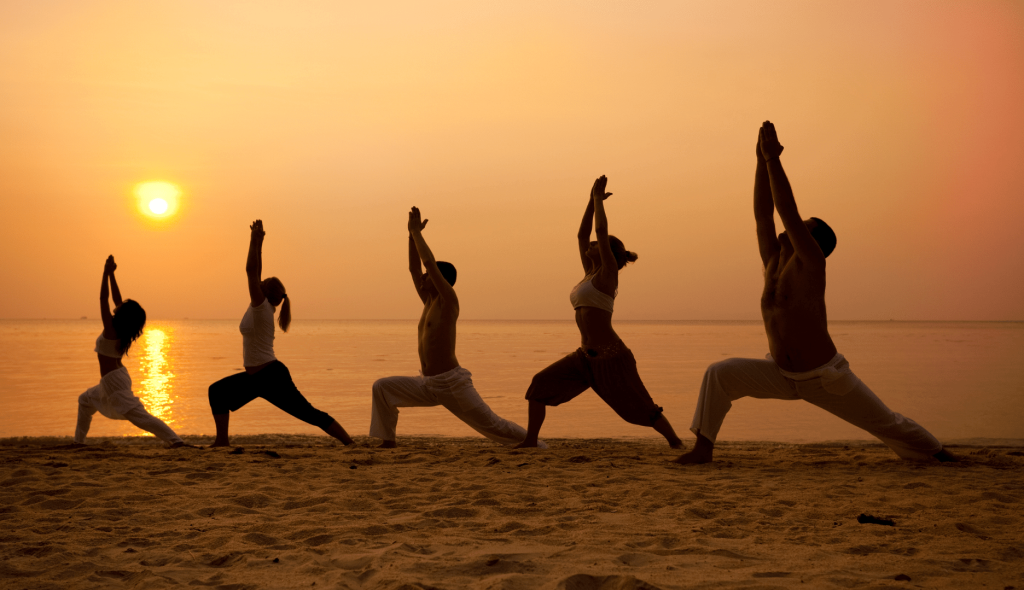 yoga at the beach