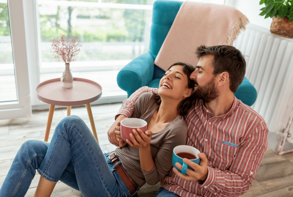 couple drinking digestive support tea