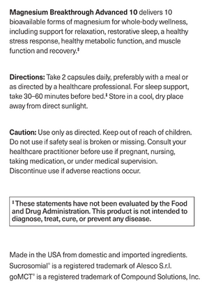 Magnesium Breakthrough Advanced 10